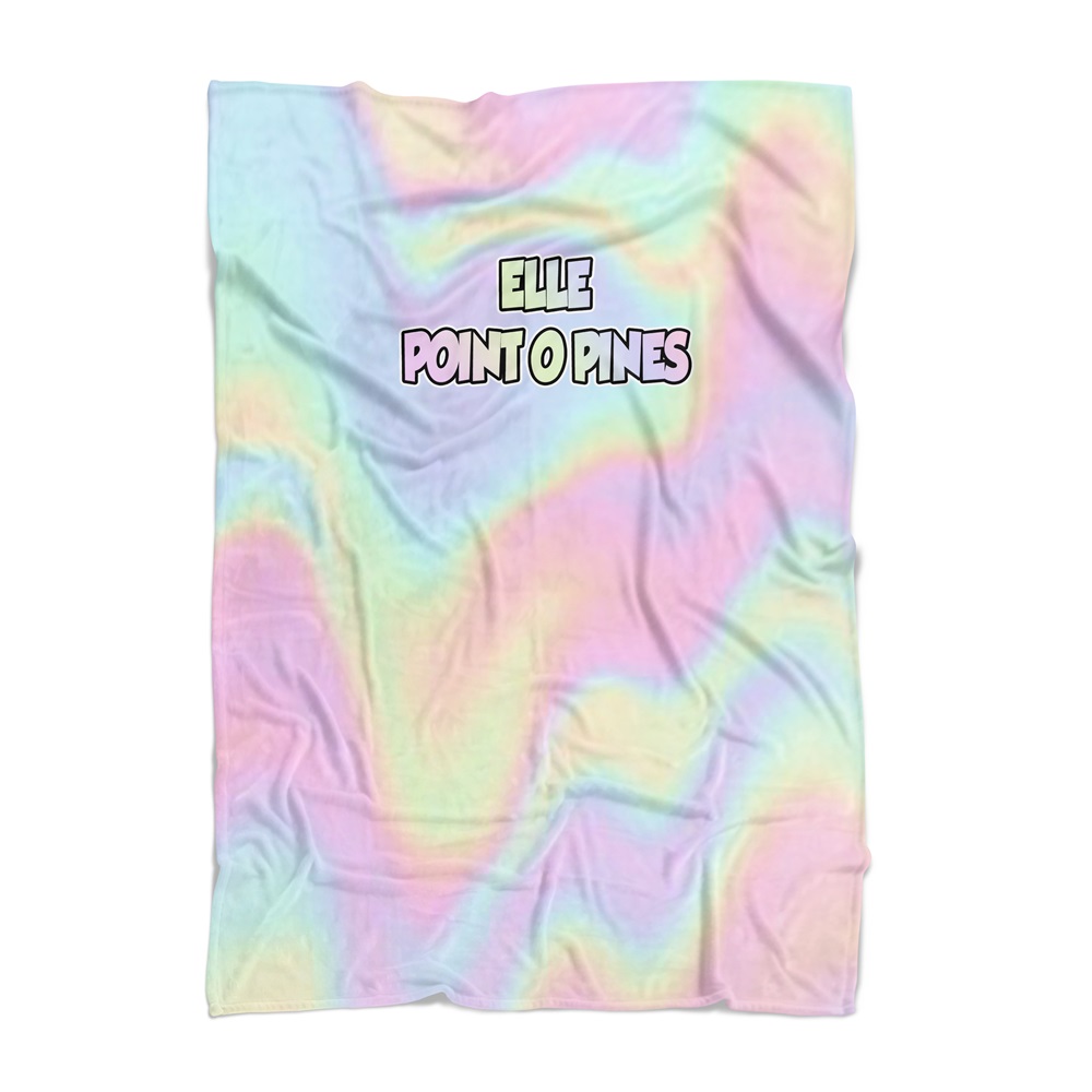 PENELOPE WILDBERRY PERSONALIZED BLANKET-PASTEL TIE DYE